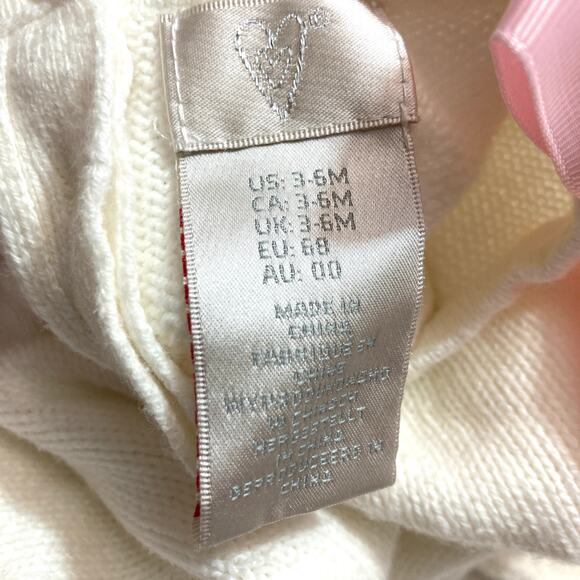 ❤️5/$25 SALE Fair Isle White Pink Cozy Knit Bow Button Long Sleeve Sweater Dress - Picture 7 of 8